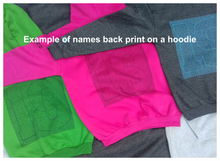 Load image into Gallery viewer, Cairn Community Games 2024 Regional Track Athletics Finals Hoodie - (August 10th Names)