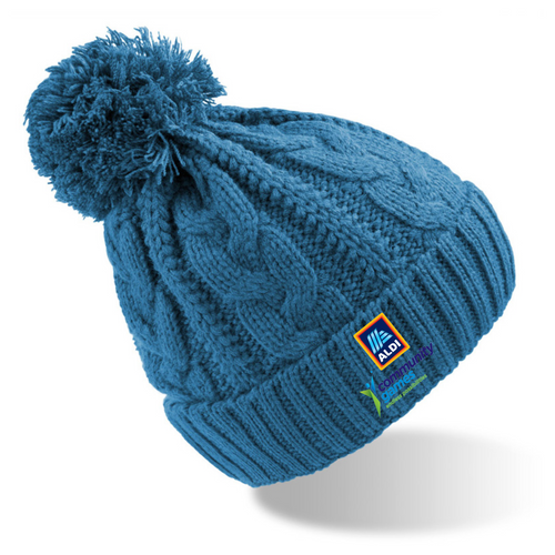 Aldi Community Games Cable Knit Pom Pom Hat