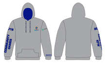 Load image into Gallery viewer, Hoodie with May Festival 2019 names from the Kemmy Building, PESS Building, Jean Monnet Theatre, Jonathan Swift Theatre